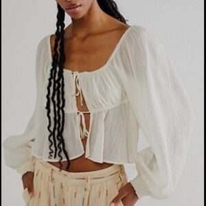 Free People Carly blouse size small